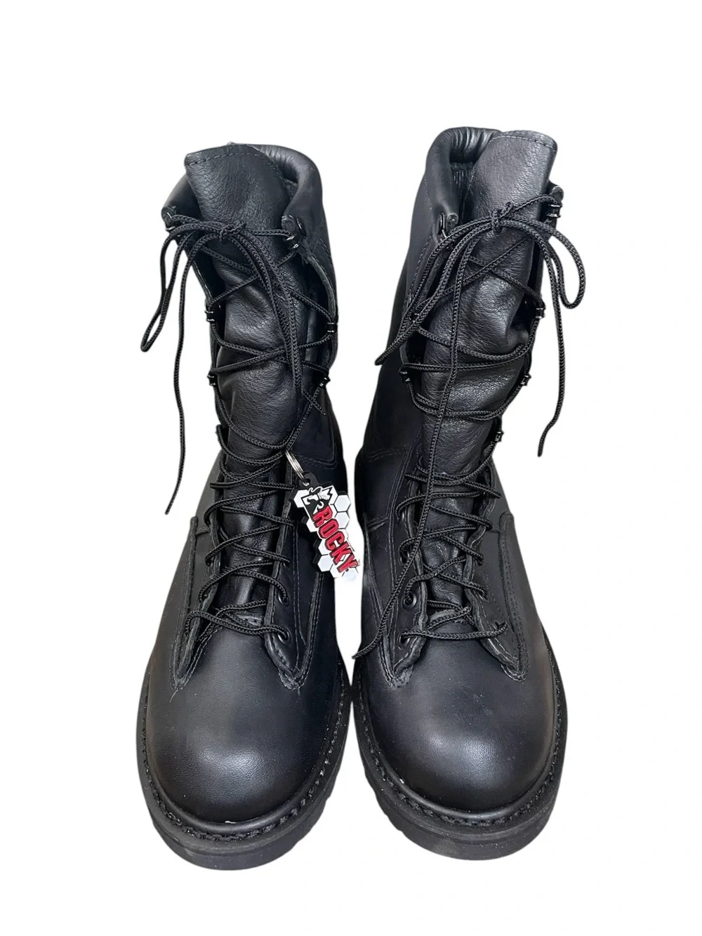 ROCKY Black Premium Combat Lace-Up Boots - Rugged Military Style 9W